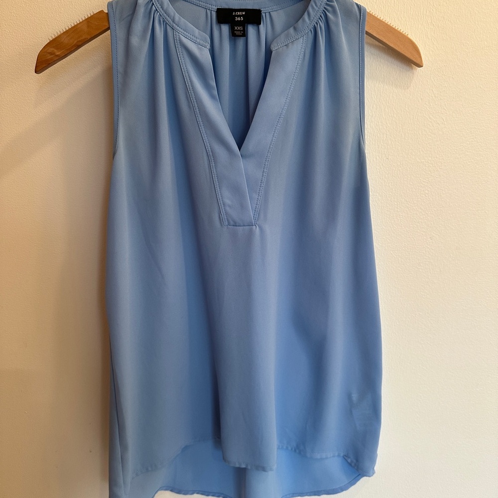 Elegant Blue Sleeveless Top